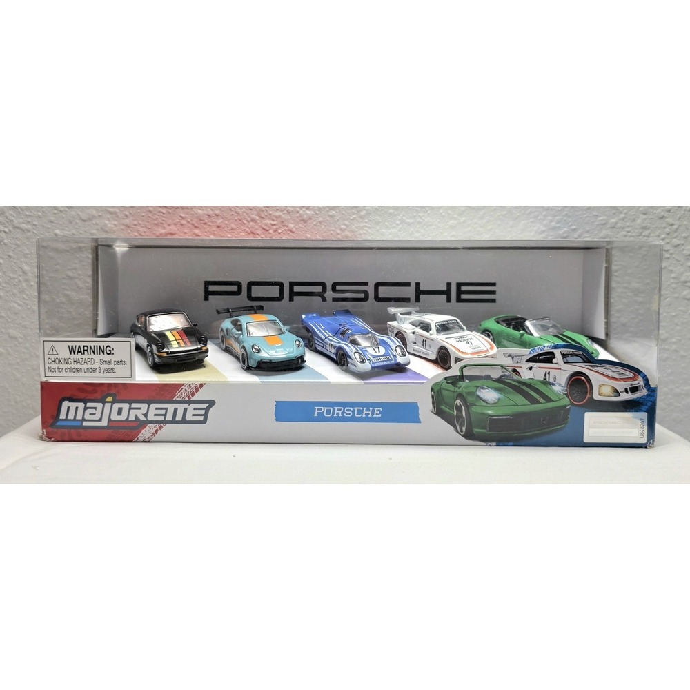 PORSCHE EDITION 5 PIECE SET 1/64 DIECAST MODELS BY MAJORETTE